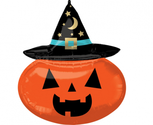 SuperShape Witchy Pumpkin Foil Balloon P35 Packaged 63cm x 71cm SuperShape Witchy Pumpkin Foil Balloon P35 Packaged 63cm x 71cm