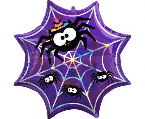 SuperShape Iridescent Spiderweb Foil Balloon P40 Packaged 55cm x 55cm SuperShape Iridescent Spiderweb Foil Balloon P40 Packaged 55cm x 55cm
