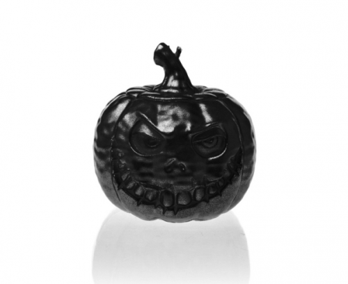Svece Haloween Pumpkin, melns metālisks