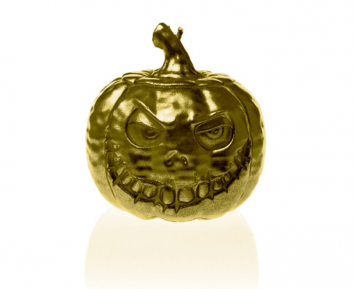 Svece Haloween Ķirbis, zelts