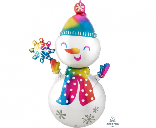 MultiBalloon Satin Infused Snowman Foil Balloon P70 Packaged 78cm x 139cm MultiBalloon Satin Infused Snowman Foil Balloon P70 Packaged 78cm x 139cm