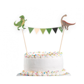 Cake Decoration Pennant Banner Happy Dinosaur 15 x 20 cm