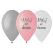 Premium balloons Witaj w Domu, pink, 12