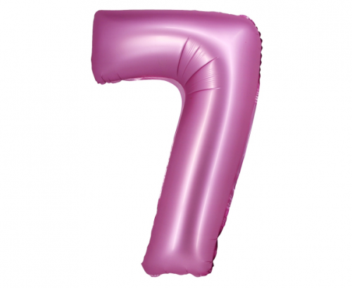 Folijas balons B&amp;C, cipars 7, satīna rozā, 76 cm