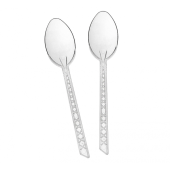 Medium, transparent spoons, 100 pieces
