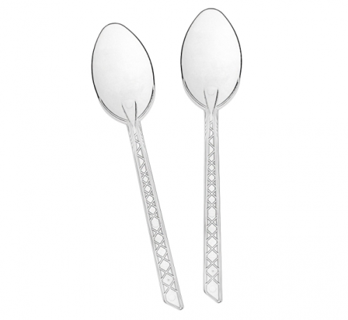 Medium, transparent spoons, 24 pcs