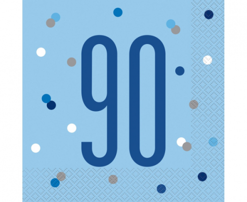 Paper napkins Glitz 90, 33x33 cm, blue, 16 pcs Paper napkins Glitz 90, 33x33 cm, blue, 16 pcs