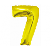 Folija balons Smart, cipars 7, zelts, 76 cm