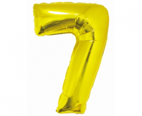 Folija balons Smart, cipars 7, zelts, 76 cm