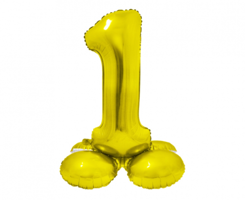 Folija balons Smart, stāvošs cipars 1, zelts, 72 cm