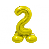 Воздушный шар из фольги Smart, цифра 2, золото, 72 см