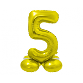 Воздушный шар из фольги Smart, цифра 5, золото, 72 см
