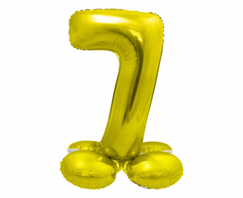 Folija balons Smart, stāvošs cipars 7, zelts, 72 cm