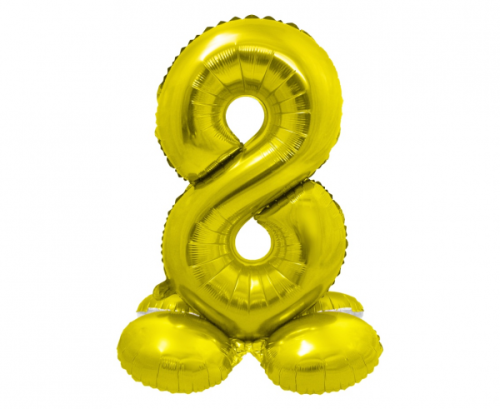 Воздушный шар из фольги Smart, цифра 8, золото, 72 см