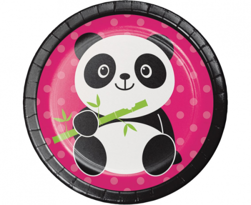 Panda paper plates PANDA, 17.78 CM, 8 pcs Panda paper plates PANDA, 17.78 CM, 8 pcs