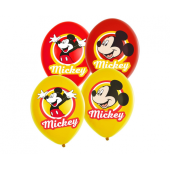 6 Latex Balloons Mickey Mouse 27.5 cm / 11