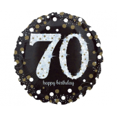 Standard Sparkling Birthday 70 Воздушный шар из фольги круглый S55 в упаковке 43 см