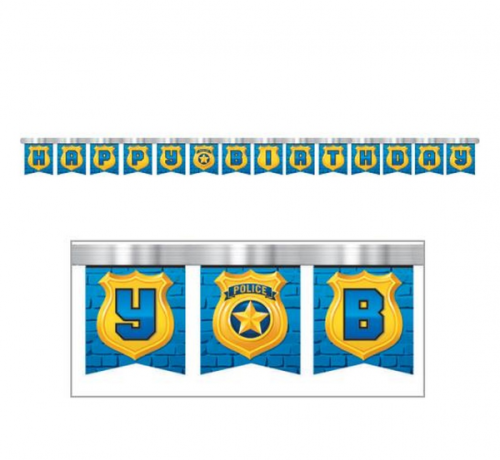 POLICE PARTY JOINTED BANNER LG HB