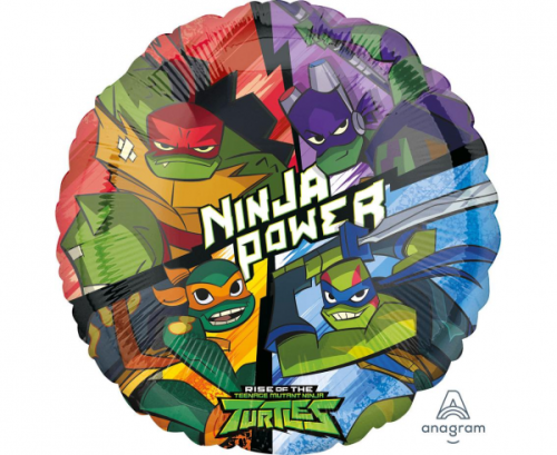 Standard Rise Of The TMNT Foil Balloon S60 Packaged