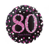 Стандартный розовый воздушный шар из фольги Celebration 80, круглый, S55, в упаковке, 43 см