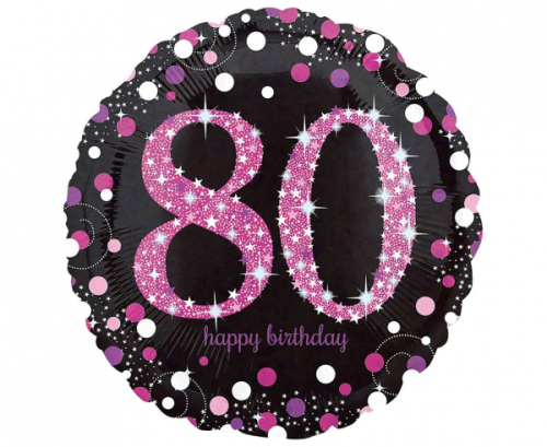 Standarta rozā Celebration 80 folijas balons, apaļš, S55, iepakots, 43 cm Standarta rozā Celebration 80 folijas balons, apaļš, S55, iepakots, 43 cm
