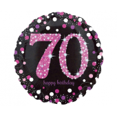 Standard Pink Celebration 70 Foil Balloon, round, S55, packed, 43 cm