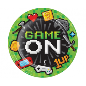 Paper plates GAMING PARTY, 22.2 cm, 8 pcs
