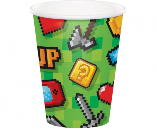 GAMING PARTY cups, 266 ml, 8 pcs GAMING PARTY cups, 266 ml, 8 pcs