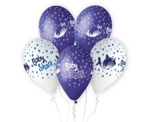 Premium Hēlija baloni Baby Shark, 13" / 5 gab