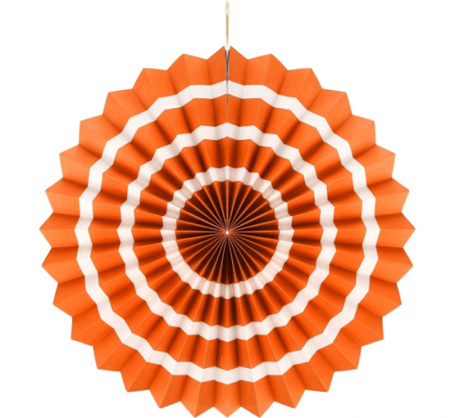 Декоративная розетка «Белая полоска», оранжевая, средняя 40 см »