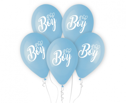 Premium Hēlija baloni It&#39;s a Boy, 13&quot; / 5 gab