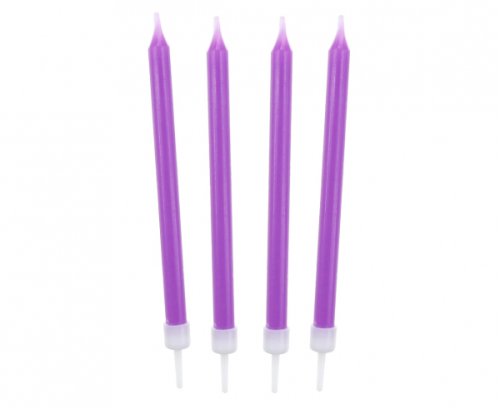 Свечи на день рождения 10/10, цвет бледно-лиловый, 8,6 см