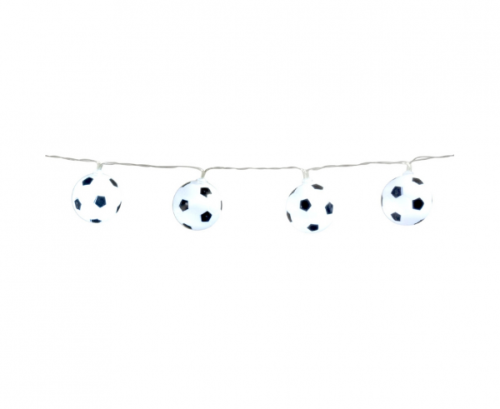 Soccer Balls LED garland, 140 cm