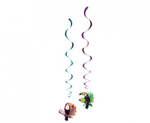 Swirl decoration Tucan, 2 pcs