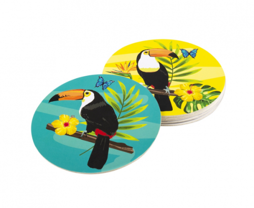 Tucan beer pad, 6 pcs