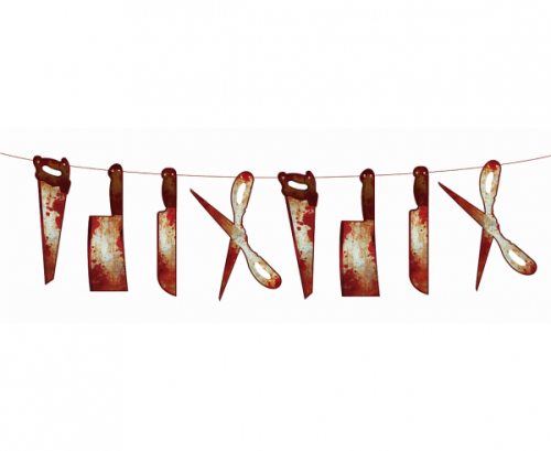 Paper garland DIY Halloween Tools, size 200x30 cm