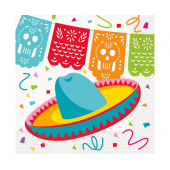 Paper napkins Mexican Fiesta Party, 16 pcs. 33 x 33 cm