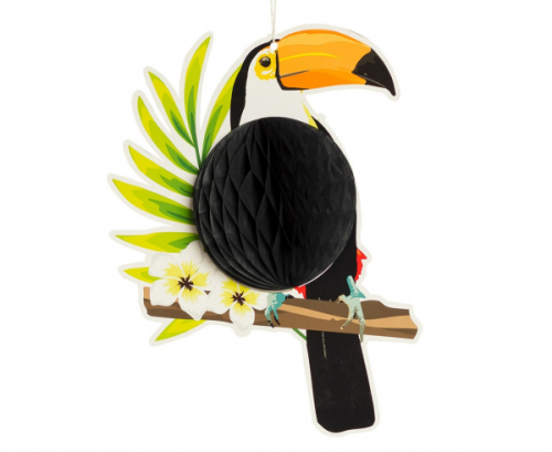 Honeycomb paper decoration Tucan
