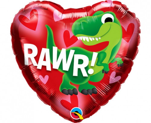 Folijas balons 18" QL HRT Dino-Rawr Folijas balons 18" QL HRT Dino-Rawr