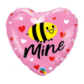 Воздушный шар из фольги 18 &quot;QL HRT Bee Mine Hearts