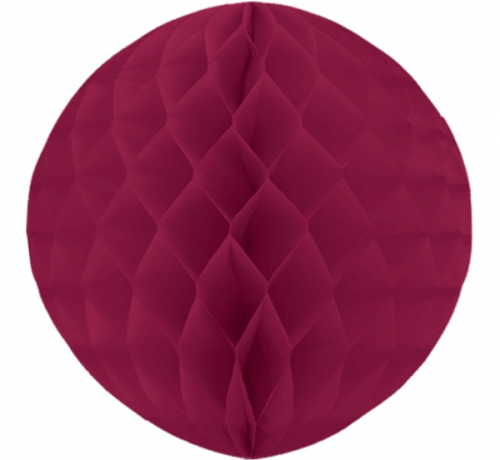 Honeycomb ball decoration, dark red, diameter 30 cm, 1 pc