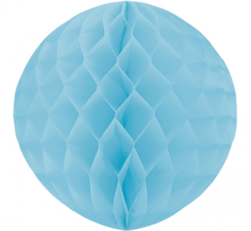 Honeycomb fan decoration, sky blue, diameter 30 cm, 1 pc