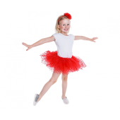 Children Tutu skirt, red with dots, up to 3 years