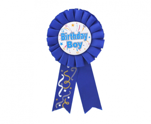 Birthday Boy badge, blue