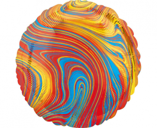 Standard Marblez Colorful Circle Foil Balloon S18 Packaged