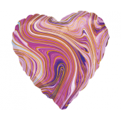Standard Marblez Purple Heart Foil Balloon S18 Packaged