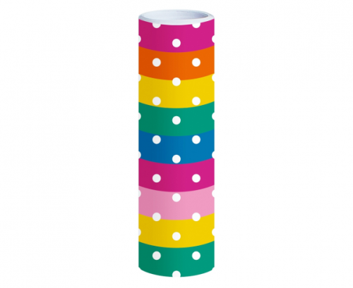 Paper streamer Dots, 9p/4m, 24 pcs Paper streamer Dots, 9p/4m, 24 pcs