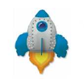 Folijas balons 24 collu FX — raķete (zils)