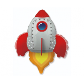 Folijas balons 24 collu FX — raķete (sarkana)