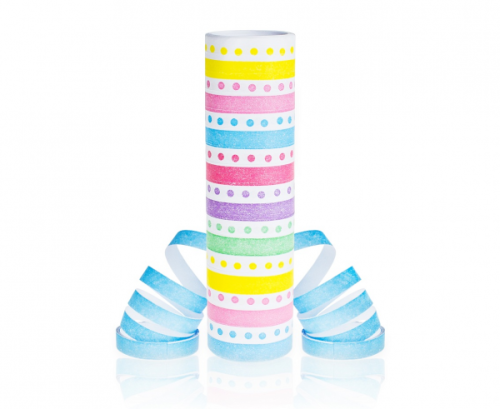 Paper streamer Dots and Stripes, rainbow, 18p/4m, 1 pc.